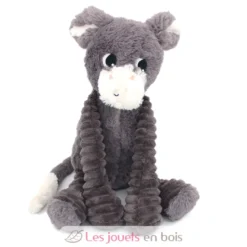 Peluche âne Poitou maman et son bébé gris - Les Déglingos