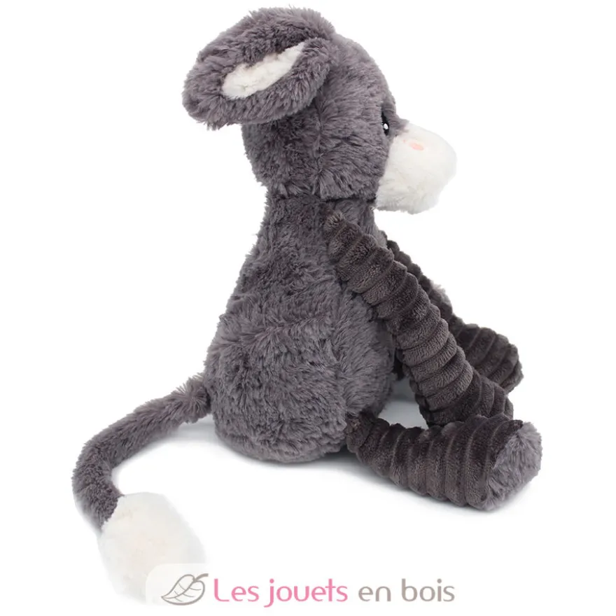 Peluche âne Poitou maman et son bébé gris - Les Déglingos