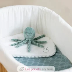 Peluche Octopus poulpe vert de gris - Nattou