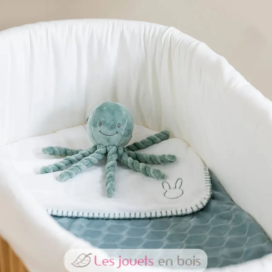 Peluche Octopus poulpe vert de gris - Nattou