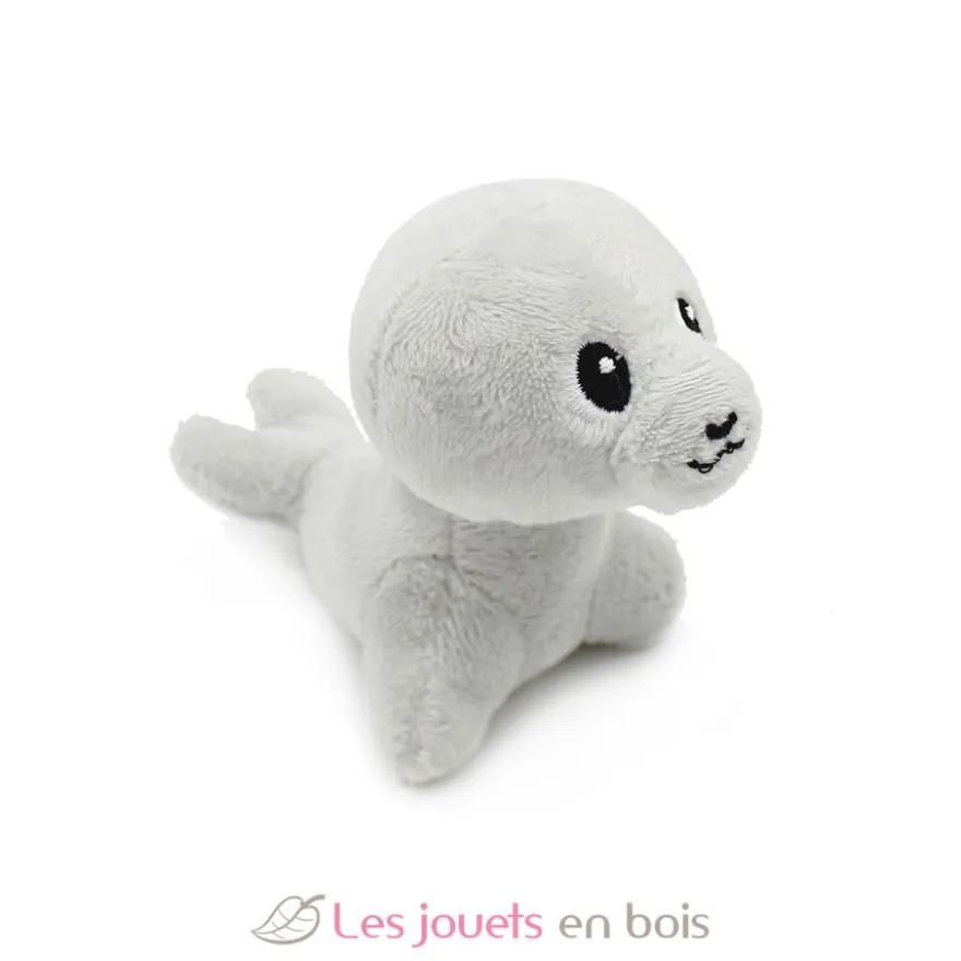 Peluche otarie maman et son bébé blanc et gris - Les Déglingos