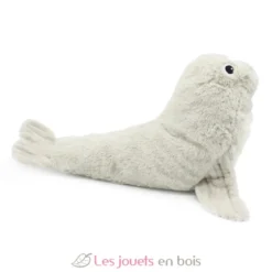 Peluche otarie maman et son bébé blanc et gris - Les Déglingos