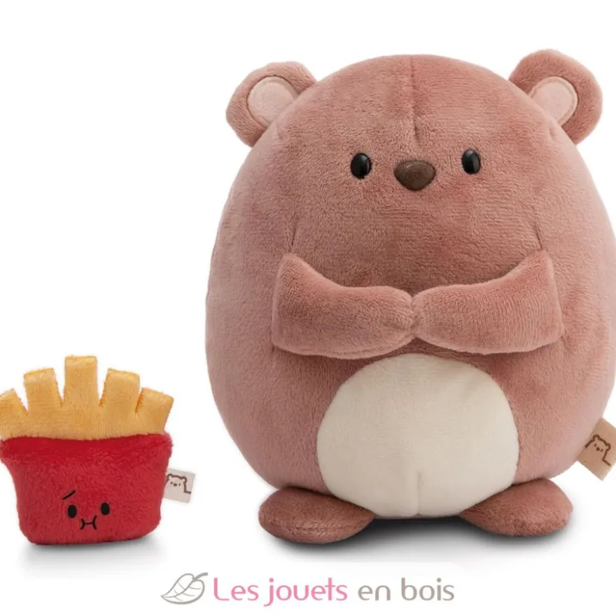 Peluche Ours Nomo 27 cm avec des frites - Nici