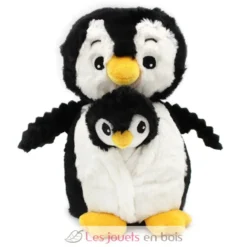 Peluche pingouin Iglou maman et son bébé noir - Les Déglingos
