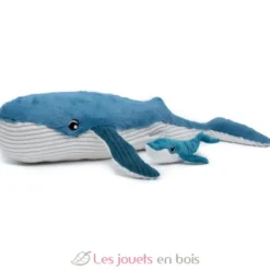Peluche Ptipotos Baleine maman bébé bleue - Les Déglingos