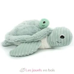 Peluche Ptipotos maman bébé tortue menthe - Les Déglingos