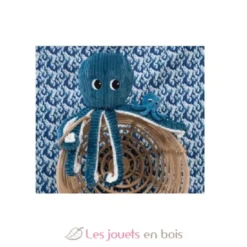 Peluche Ptipotos Pieuvre bleu Filou - bleu - Les Déglingos