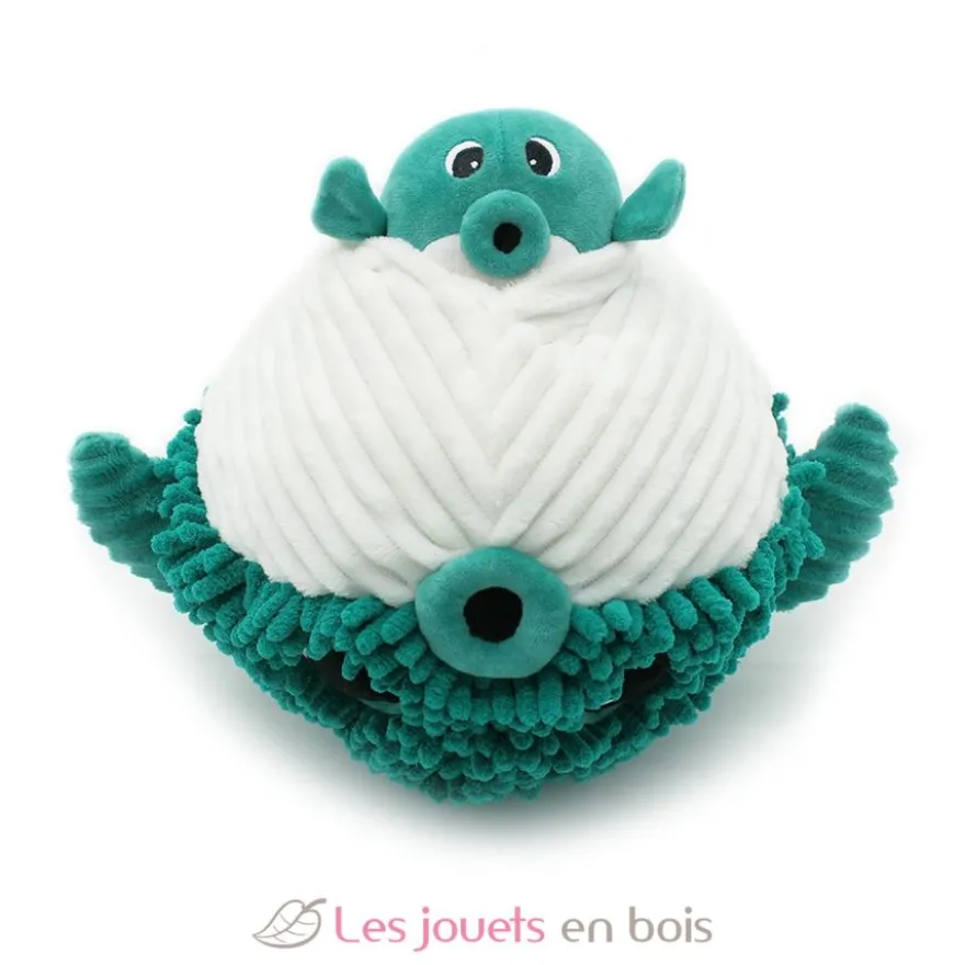 Peluche Ptipotos Poisson globe et son bébé vert - Les Déglingos