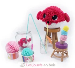 Peluche Ptipotos Poisson globe et son bébé rouge - Les Déglingos