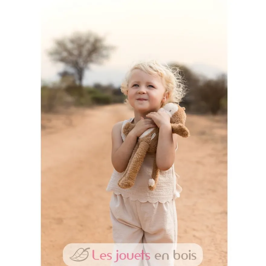 Peluche Singe 30 cm marron - Safari Friends - Little Dutch