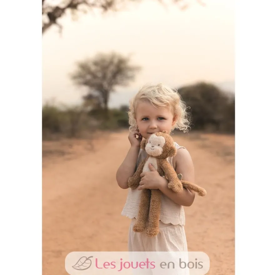 Peluche Singe 30 cm marron - Safari Friends - Little Dutch