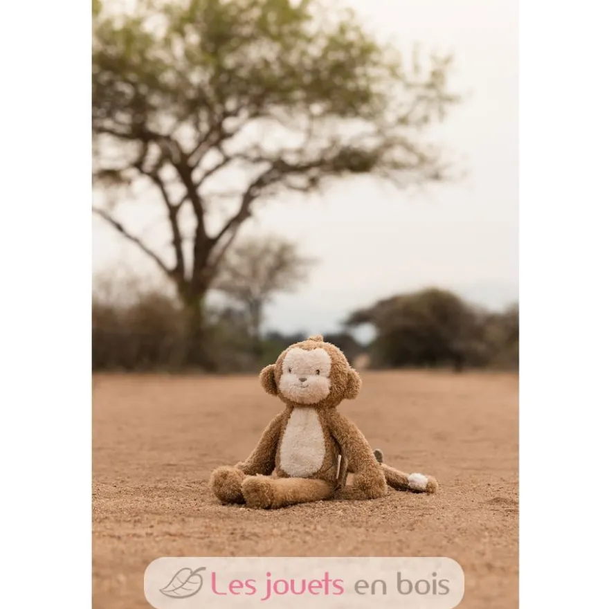 Peluche Singe 30 cm marron - Safari Friends - Little Dutch