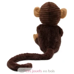 Peluche singe maman et son bébé marron chocolat - Les Déglingos