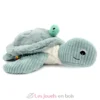 Peluche tortue géante maman et son bébé menthe - Les Déglingos