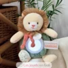 Peluche veilleuse lion beige et vert 15 cm - Doudou et Compagnie