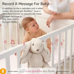 Peluche veilleuse musicale Billy le Lapin - Cloud b