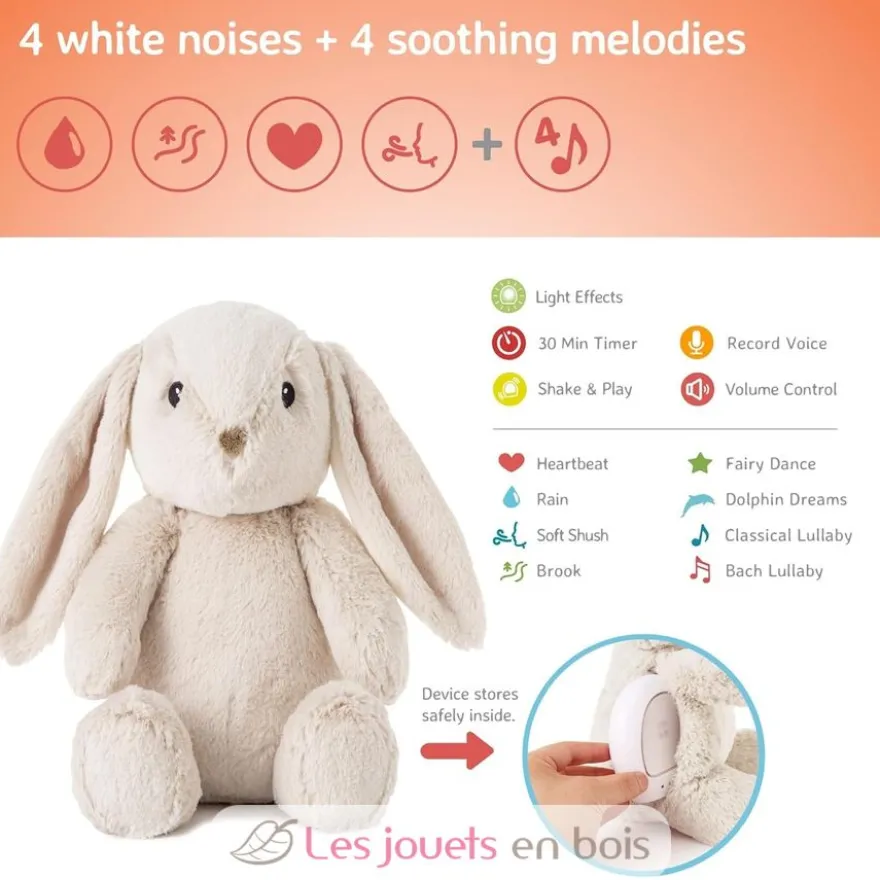 Peluche veilleuse musicale Billy le Lapin - Cloud b