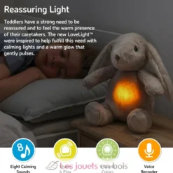 Peluche veilleuse musicale Billy le Lapin - Cloud b
