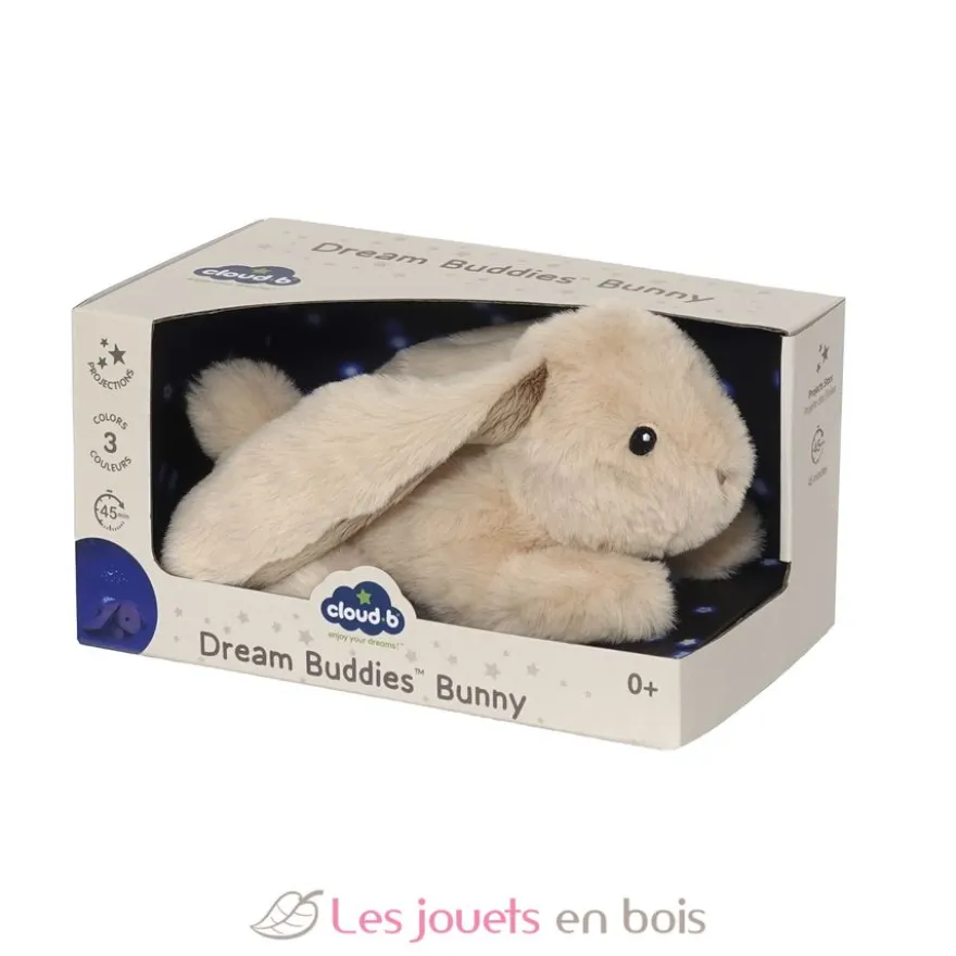 Peluche veilleuse projecteur d'étoiles Lapin - Dream Buddies - Cloud b