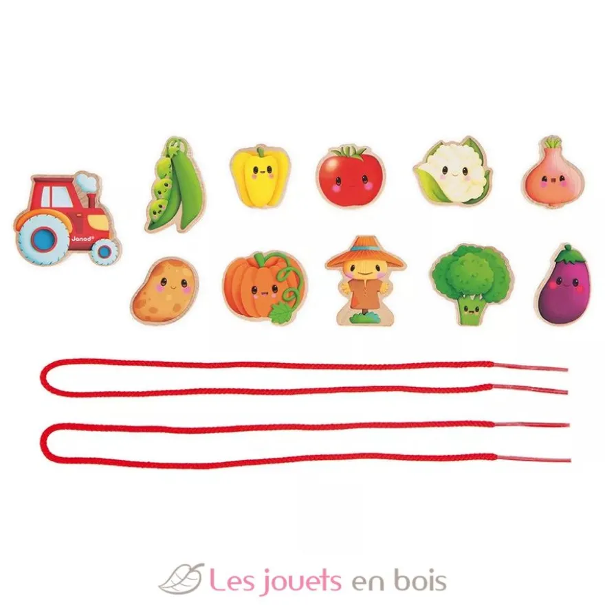 Perles à enfiler Potager - Janod