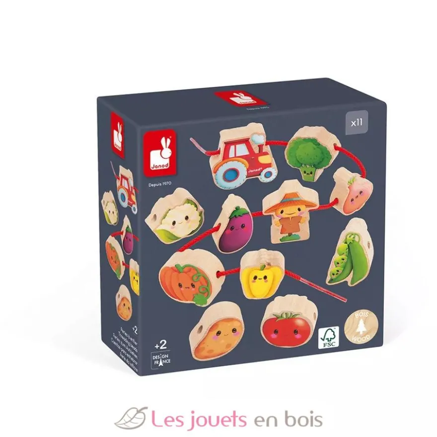 Perles à enfiler Potager - Janod