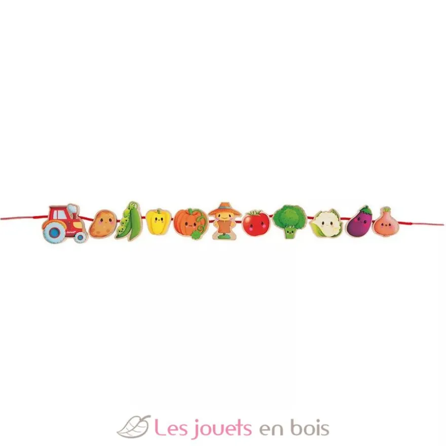 Perles à enfiler Potager - Janod
