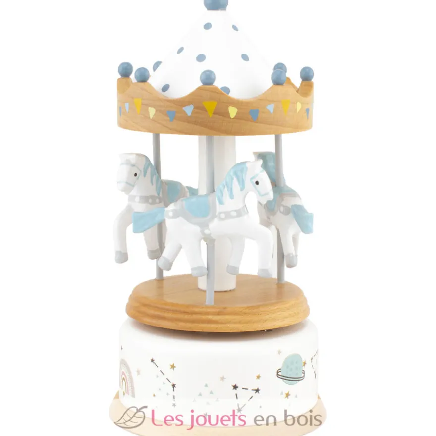 Petite boîte à musique carrousel à chevaux - Ulysse