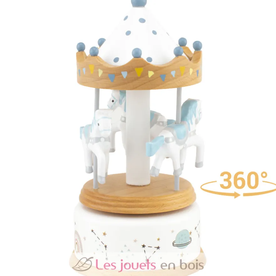 Petite boîte à musique carrousel à chevaux - Ulysse