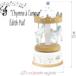 Petite boîte à musique carrousel à chevaux - Ulysse