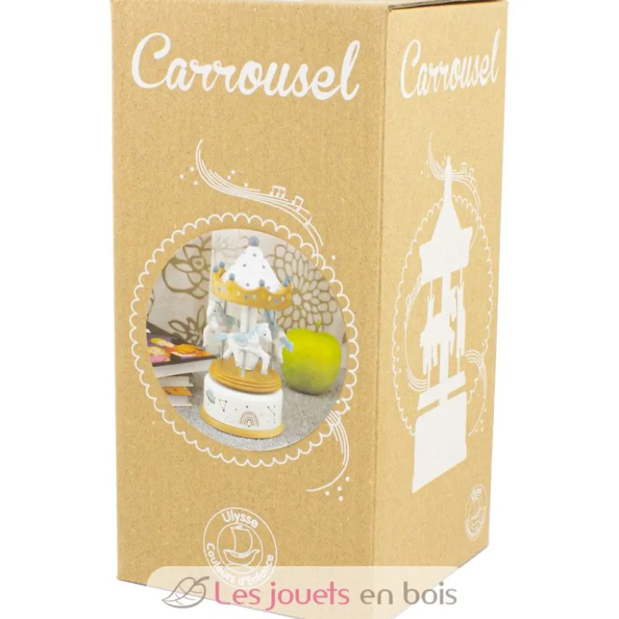 Petite boîte à musique carrousel à chevaux - Ulysse