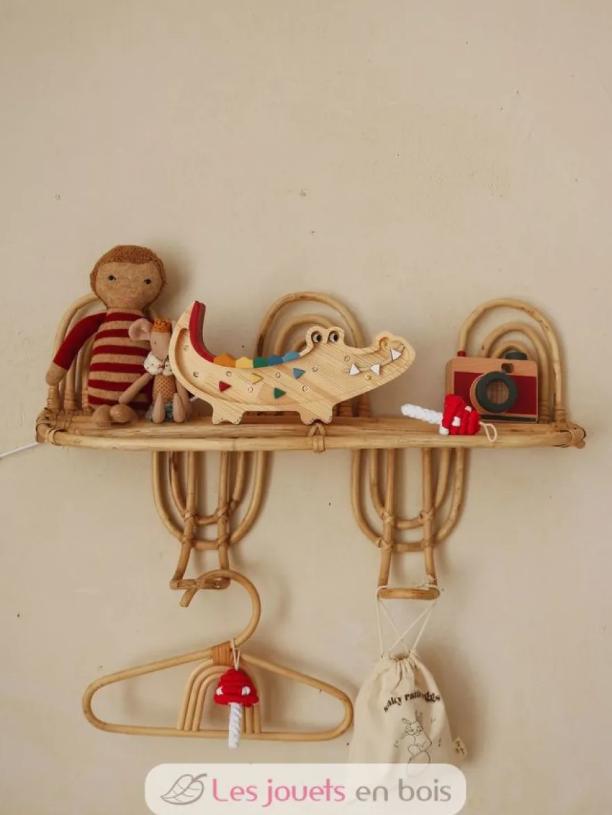 Petite Lampe Veilleuse Crocodile bois naturel - Little Lights