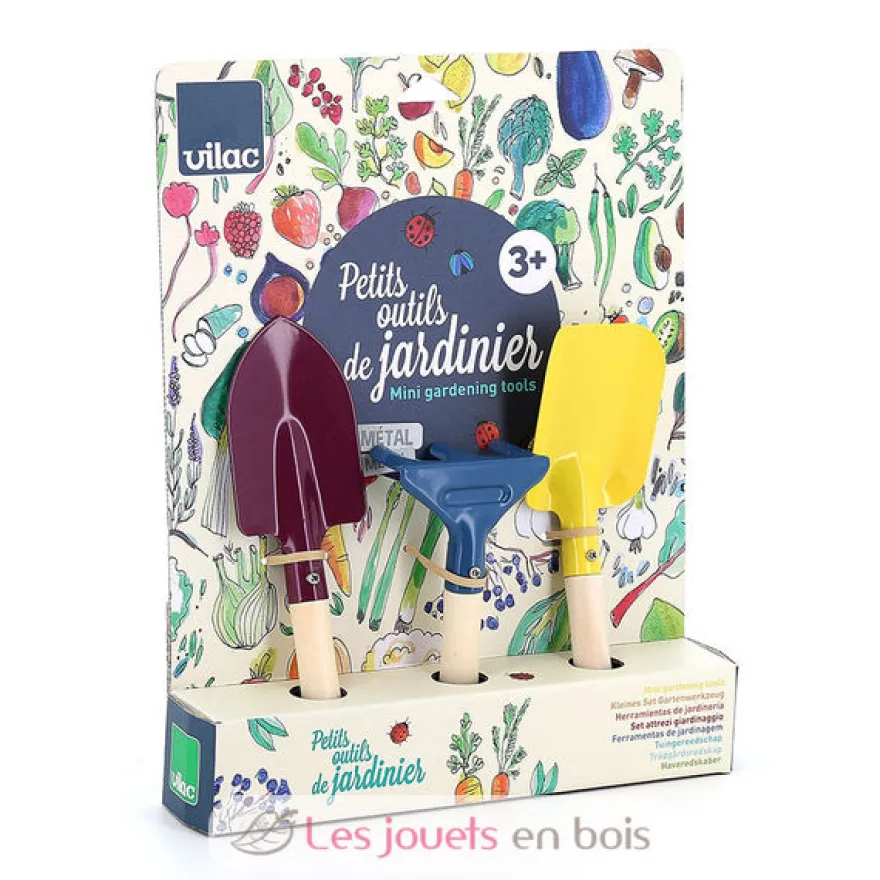 Petits outils de jardinier en bois et métal - Vilac