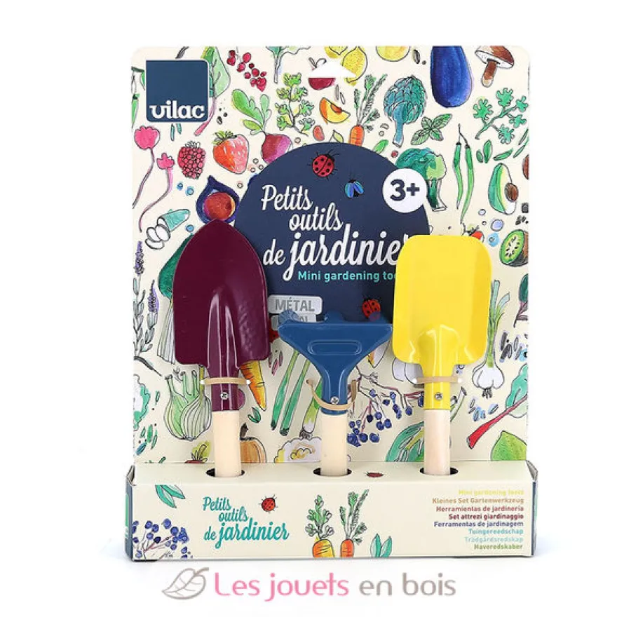 Petits outils de jardinier en bois et métal - Vilac