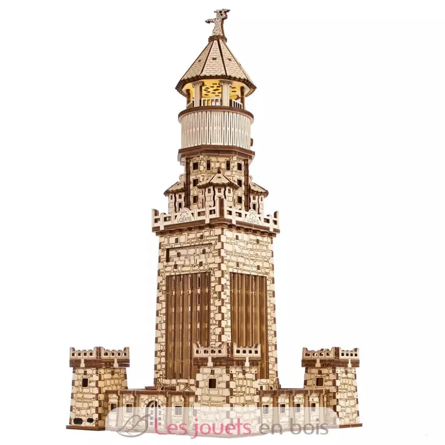 Phare d'Alexandrie - Puzzle 3D mécanique en bois - Ugears