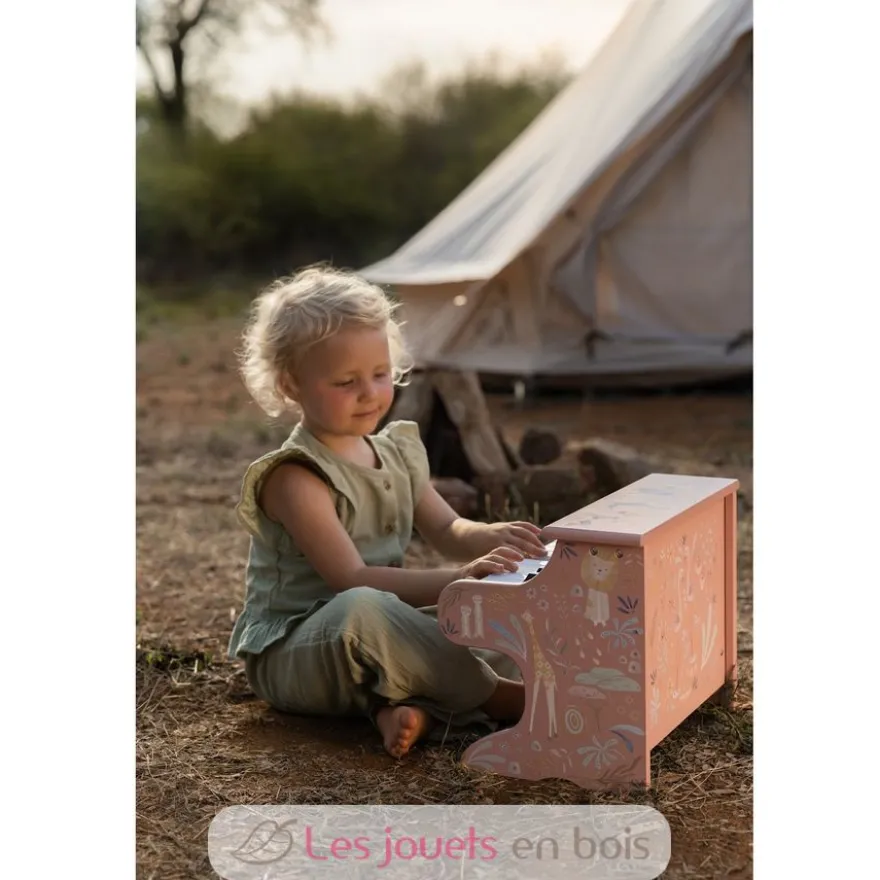 Piano en bois vert Safari Friends - Dès 3 ans - Little Dutch