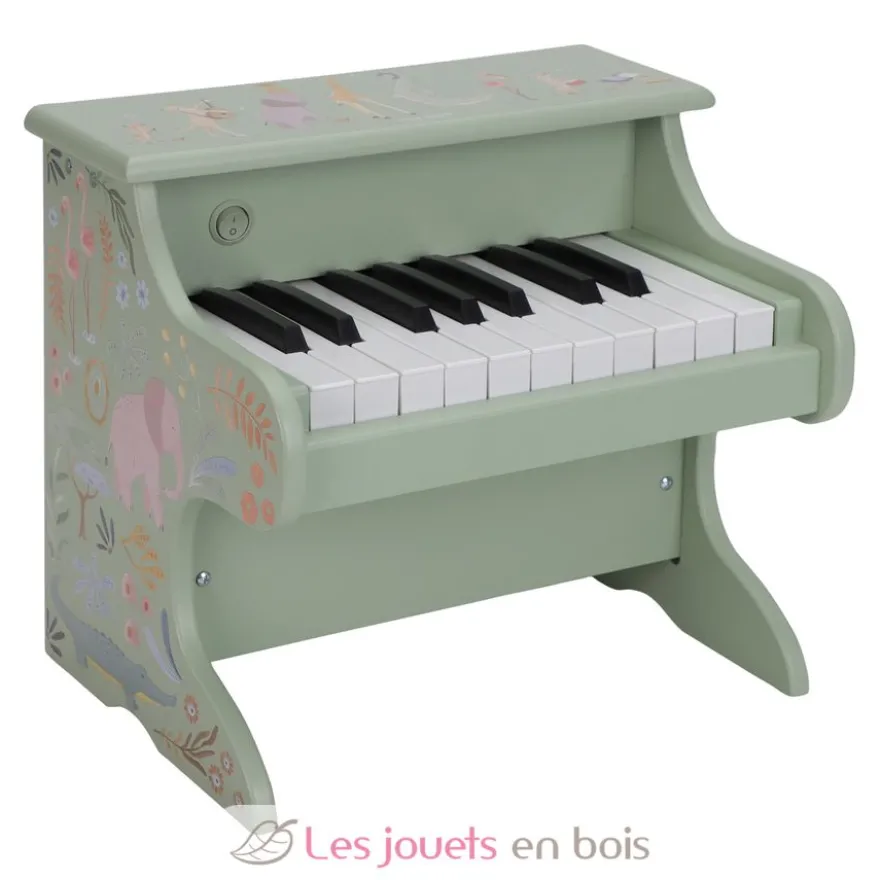 Piano en bois vert Safari Friends - Dès 3 ans - Little Dutch