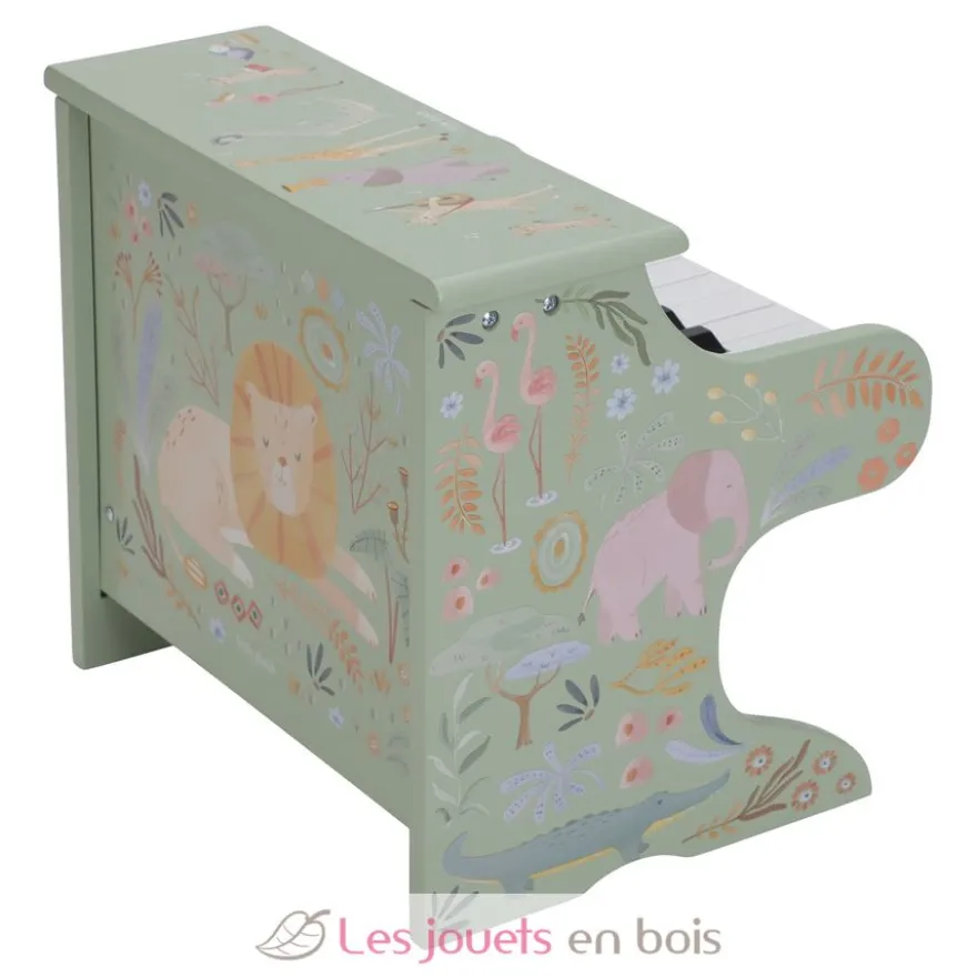 Piano en bois vert Safari Friends - Dès 3 ans - Little Dutch