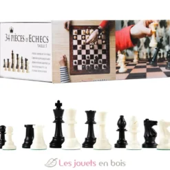 Pièces échecs en plastique T5 Roi 95 mm - Wilson Jeux