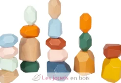 Pierres d'équilibre en bois Safari multicolores Small Foot Compagny