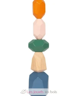 Pierres d'équilibre en bois Safari multicolores Small Foot Compagny