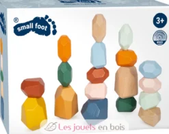 Pierres d'équilibre en bois Safari multicolores Small Foot Compagny