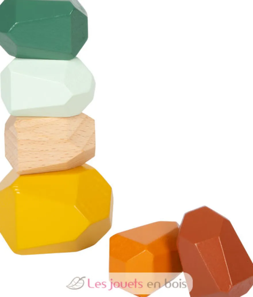 Pierres d'équilibre en bois Safari multicolores Small Foot Compagny