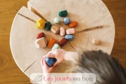 Pierres d'équilibre en bois Safari multicolores Small Foot Compagny