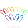 12 pinces colorées translucides - TickiT