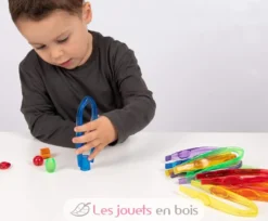 12 pinces colorées translucides - TickiT