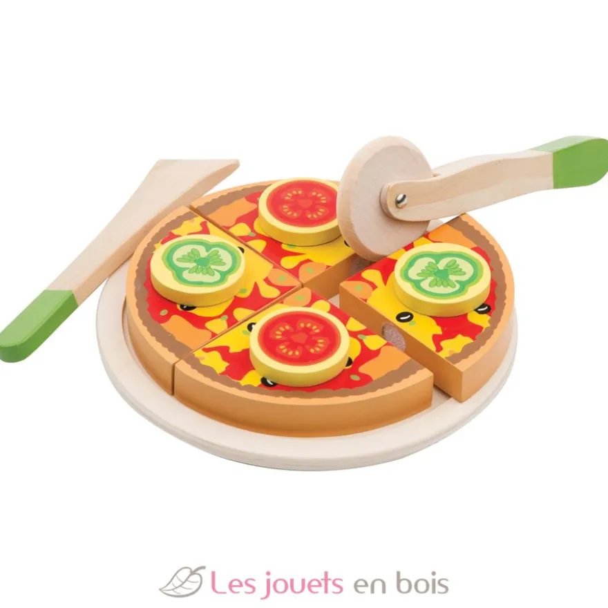 Pizza en bois à couper - New Classic Toys