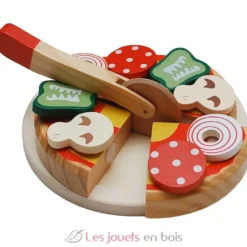 Pizza et sa roulette de découpe en bois - Tanner