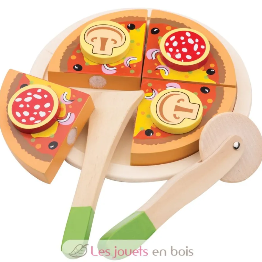 Pizza salami en bois à couper - New Classic Toys