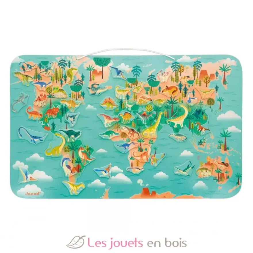 Planisphère magnétique en bois Dino - Janod