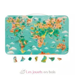 Planisphère magnétique en bois Dino - Janod